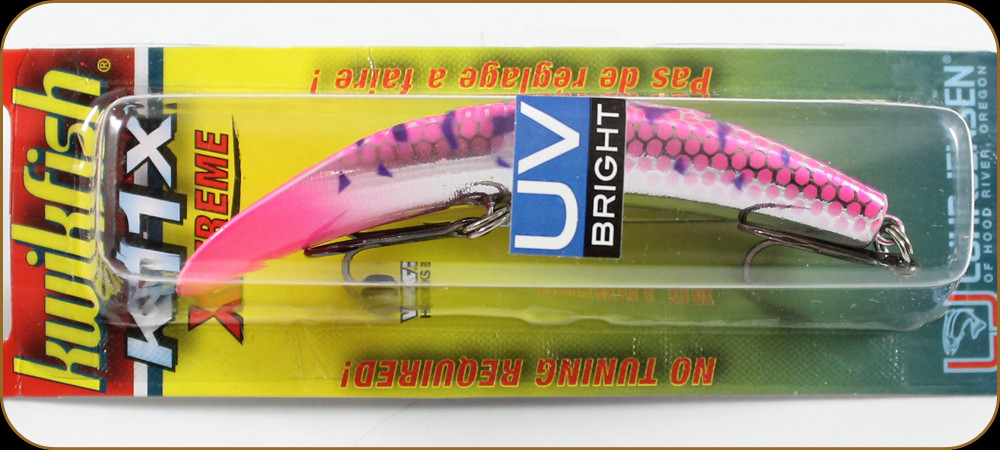 Luhr Jensen 5413-11X-1624 Kwikfish K11X Bazin Purple Pink UV 3-3/8