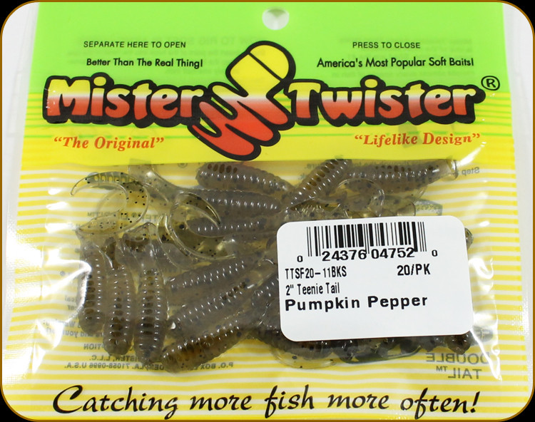 Mr Twister TTSF20-11BKS Teenie Tail 2 Pumpkin Pepper 20Pk - Discount  Fishing Canada