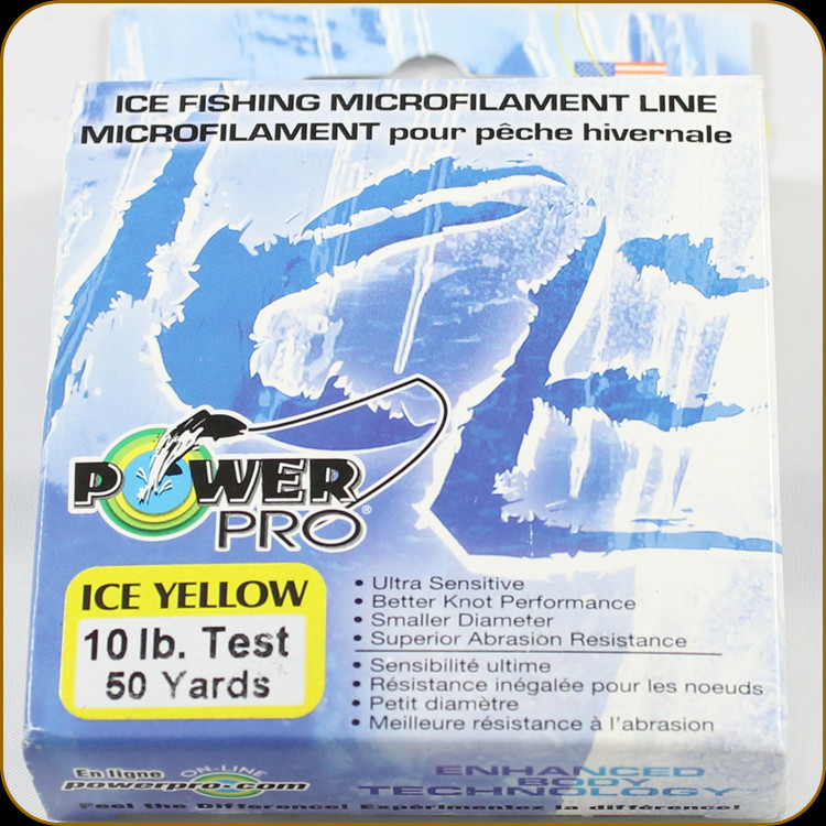 Power Pro Ice Fishing Line, 10 lb / 50 Yards - Yellow - Discount Fishing  Canada