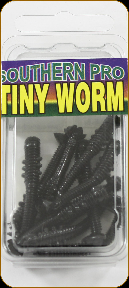 Southern 1.5-10-TW01 Tiny Worms 10Pk 1.5 Black - Discount Fishing