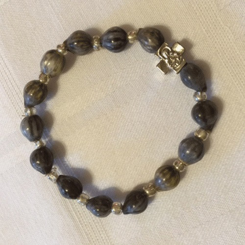 Orthodox Bracelet Tears Of Virgin Mary Beads with Metal Cross Prayer Rope