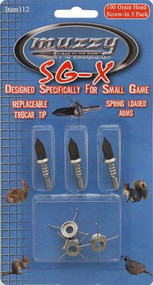 Muzzy SG-X 100 Grain Small Game Broadhead 3 Pack