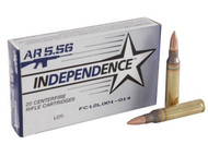 Independence XM193I 5.56x45mm FMJ 55 Grain Rifle Ammunition