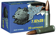 Silver Bear 7.62x39mm FMJ 123 Grain Rifle Ammunition