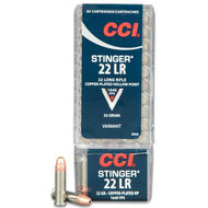 CCI Stinger .22LR Copper Plated HP 32 Grain Rifle Ammunition