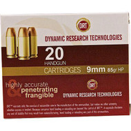 Dynamic Research Technologies DRT 9mm 85 Grain Frangible Hollow Pt Ammunition