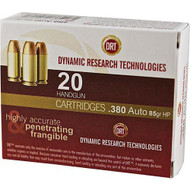 Dynamic Research Technologies DRT .380 85 Grain Frangible Hollow Pt Ammunition