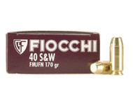 Fiocchi .40 S&W 170 Grain FMJTC Handgun Ammunition