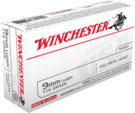 Winchester 9mm Luger 115 Grain FMJ Handgun Ammunition