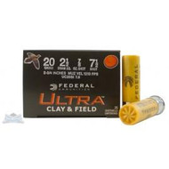 Federal Ultra Clay & Field 20 Gauge 2.75" #7.5 Shotshell