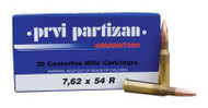 PPU 7.62x54 182 Grain FMJ Rifle Ammunition