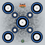 Arrowmat 17" 9 Spot Blue Archery Target with Bass & Bucks Logo