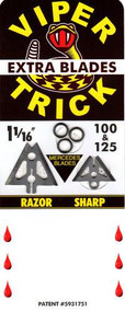 Slick Trick Viper Trick 1-1/16" 100 & 125 Grain Extra Broadhead Blades