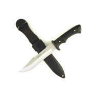 Ruko Kraton Rubber Handle Survival Knife w/Molded Nylon Sheath 6.25"