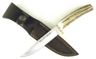Ruko Muela Deer Horn Handle Hunting Knife w/Full Grain Leather Sheath