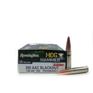 Remington Hog Hammer 300 AAC Blackout 130 Grain Barnes TSX Rifle Ammunition