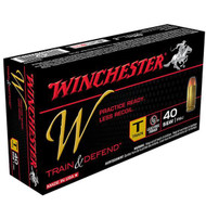Winchester W Train & Defend .40 S&W 180 Grain FMJ Handgun Ammunition