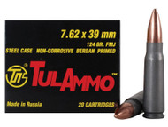 TulAmmo 7.62x39mm 124 Grain FMJ 20 Round Ammunition