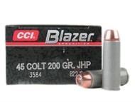 CCI Blazer .45 Colt (Long) JHP 200 Grain Handgun Ammunition