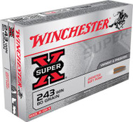 Winchester Super-X 243 Win 80 Grain Jacketed Soft Point Rifle Ammunition