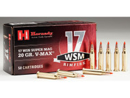 Hornady 17 Winchester Super Magnum 20 Grain V-Max Ammunition
