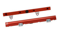 Aeromotive Billet Aluminum Fuel Rail - Chevrolet 5.7L LS1

Aeromotive High Flow, Billet Fuel Rails combine 3,000 HP flow capabilities with “bolt-on” ease of installation.

• Fits 1997-2004 GM LS1  - Rails Only
• ORB-08 Ports with compact connections and positive, leak-free sealing.
• Full 5/8” ID through bore, capable of supporting up to 3,000 HP.
• Fully compatible with -10 AN line if combined with custom ORB-08/AN-10 adapter P/N 15641.
• Full size ports at each end for optimal injector supply and minimal hydraulic fluctuation.
• Additional inlet/outlet ports are provided where required for plumbing convenience.
• CNC-machined, billet aluminum construction for unequaled fit and finish.
• Steel mounting brackets, custom engineered for each application, combining a solid, durable mounting platform with correct fit and “bolt-on” ease of  nstallation.
• Red, Type II bright dip anodized finish that looks great and protects against corrosion.