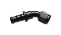 45 Degree Push-On Hose End Fitting; Hose Size: -4 AN

Material: Aluminum 

Vibrant Performance Aluminum Hose End Fittings deliver the type of quality, reliability and ease of assembly that is demanded by motorsport professionals. These lightweight hose end fittings are suitable for use on a wide variety of applications.
