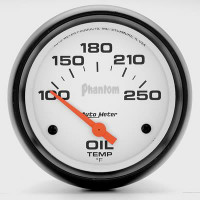 Auto Meter Phantom - Oil Temperature Gauge 67mm: 100-250 Degrees FAHRENHEIT 