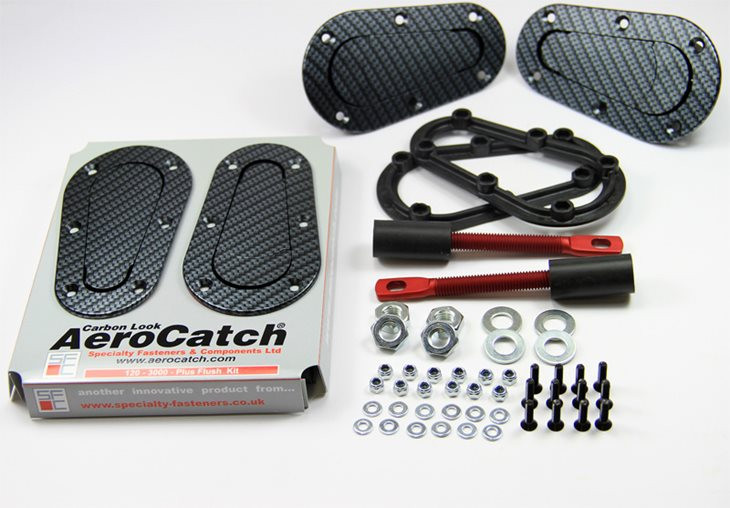 輸入品・未使用】AEROCATCH Carbon Plus Flush non-lockingフードピン