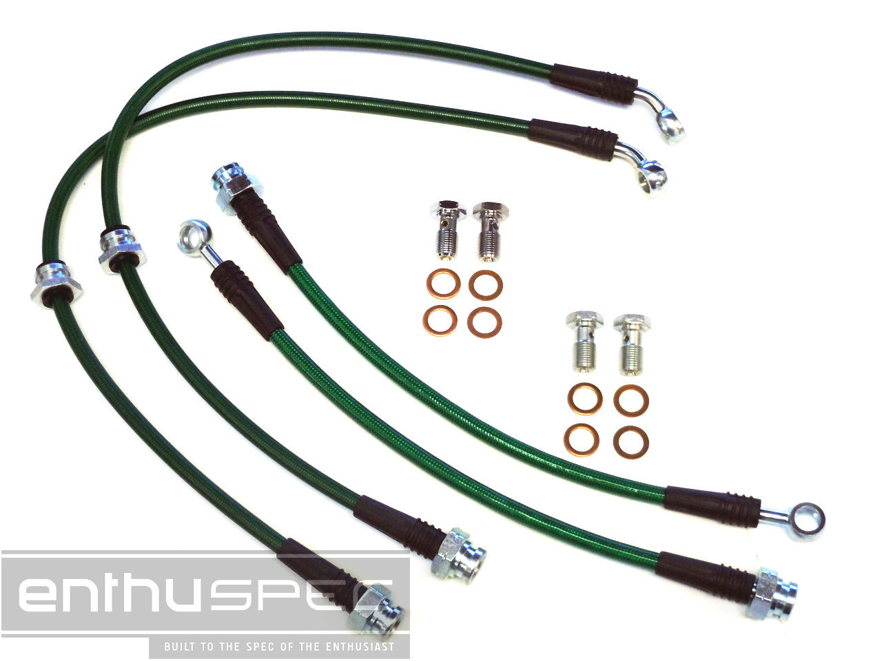 ISR Stainless Steel Braided FRONT Brake Lines Pair Kit for 240SX S13 S14 ISIS