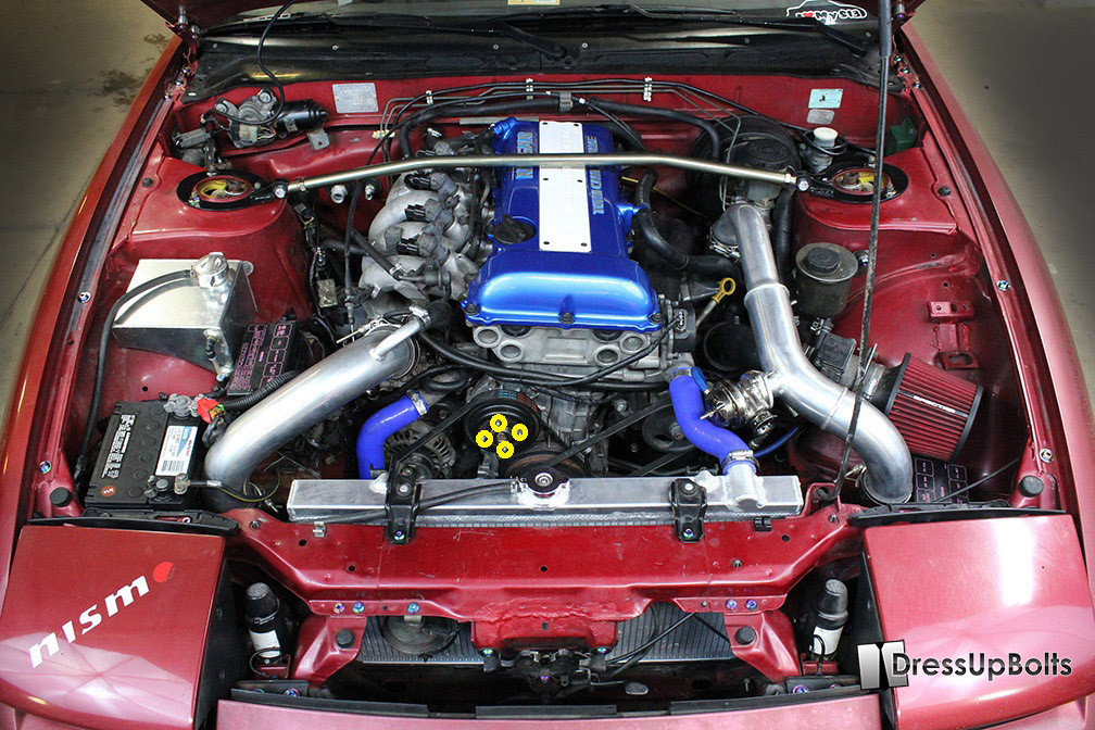 POLISHED ALUMINUM VALVE COVER WASHER KIT W//BOLTS FOR SR20//SR20DET ENGINES A