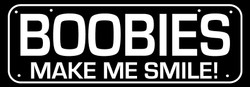 Boobies Make Me Smile funny bumper car laptop stickers