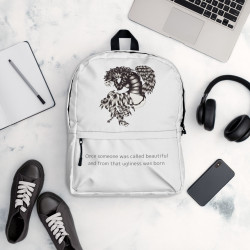 Angel of heartbreak Backpack designed by Sarina