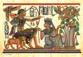 Tutankhamon hunting birds Papyrus