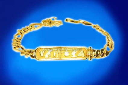 Gold 2024 cartouche bracelet