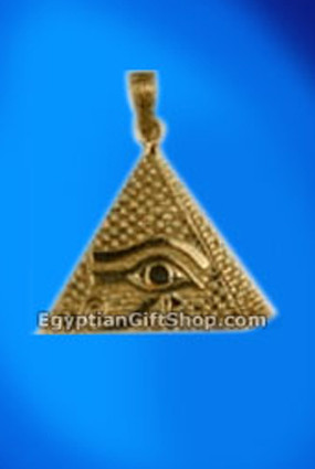 18k gold eye of horus pendant