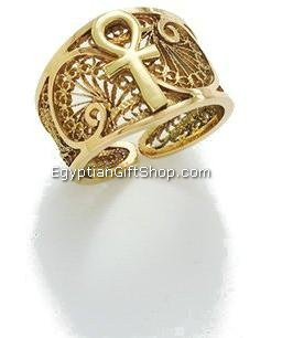 ankh ring gold