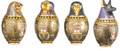Egyptian Canopic Jars - Set of 4
