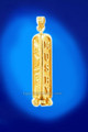 18k Gold 5-Sided Cartouche Pendant  with 20 inches Twisted 18k Gold Chain- Custom Order