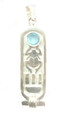 Egyptian King Tut Silver Cartouche with Astrian crystal