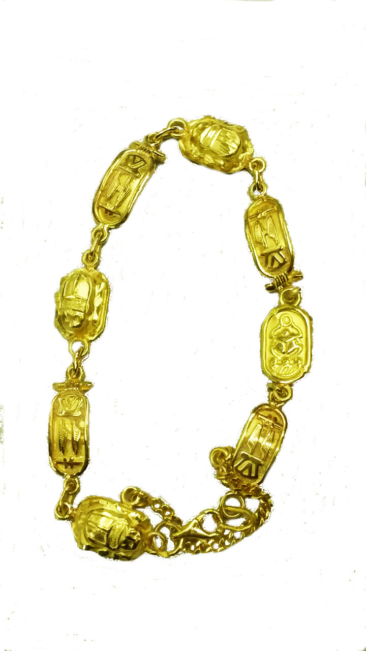 18k gold scarab deals bracelet