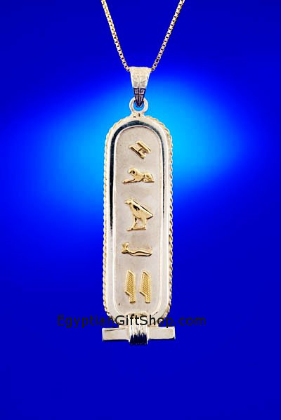silver cartouche pendants