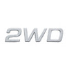 "2WD" Raised Aluminum Badge
