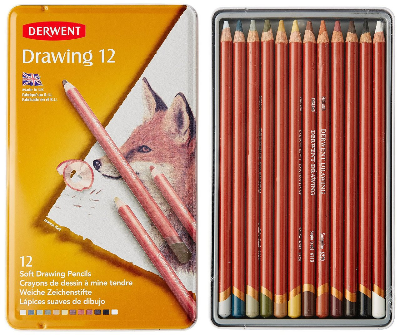 Artists Pencils  Colouring Pencils  Derwent UK  Watersoluble Sketching  Pencils 72 Tub  Derwent UK