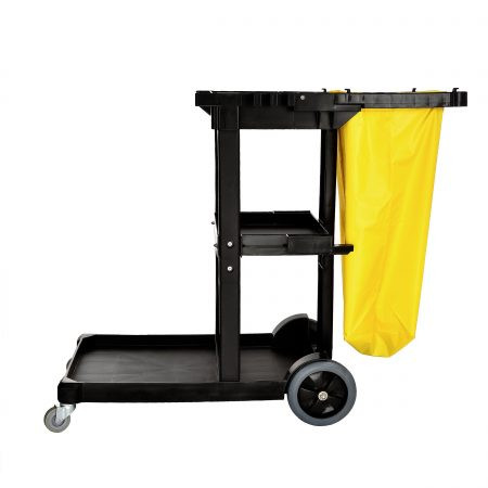 Janitorial cart Housekeeping cart Cleaning Cart on Wheels Housekeeping  Caddy with Shelves Broom mop Holder