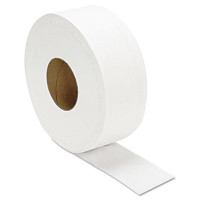 JRT Jumbo Bath Tissue,  2-Ply, White, 3.3" x 1,000 ft, 12 Rolls/Carton 