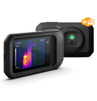 With the FLIR C5 in your pocket you’ll be ready anytime to find hot fuses, air leaks, plumbing issues, and more. Identifying hidden problems is easy with the 160 × 120 (19,200 pixels) true thermal imager, MSX® (Multi-Spectral Dynamic Imaging), 5-megapixel visual camera, and LED flashlight. The C5 directly uploads and stores your images to the FLIR Ignite™ cloud, where you can organize and back up files. Then instantly share images with customers or create professional reports that document the problem and required repairs.