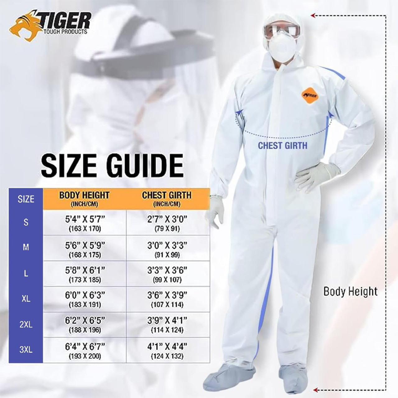 Tiger Tough Breathable Coverall 3XL - Cleaner Solutions