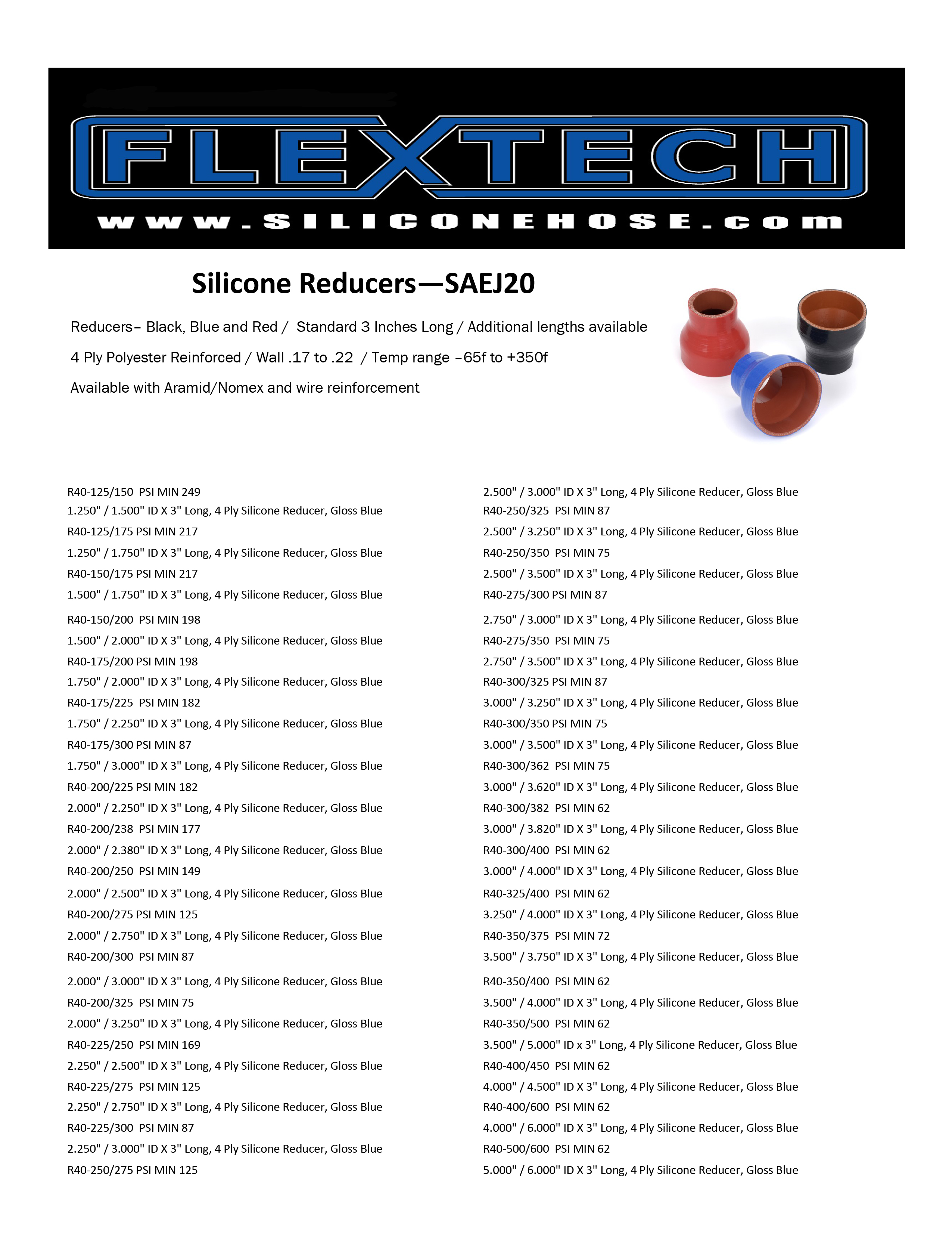 Offering High-Quality Silicone Hose Reducers - 2.00/2.50 ID Reducing 90  Degree Elbow, 6 Legs