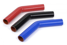 BLUE PLAZMAMAN 45 DEGREE SILICONE ELBOW JOINER HOSE BLACK 